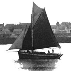 Misainier face à l'Ile-Tudy début 1900